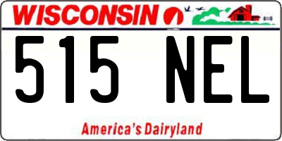 WI license plate 515NEL