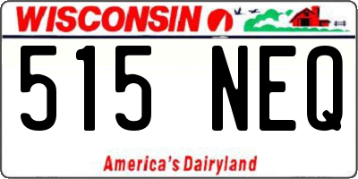 WI license plate 515NEQ