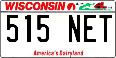 WI license plate 515NET