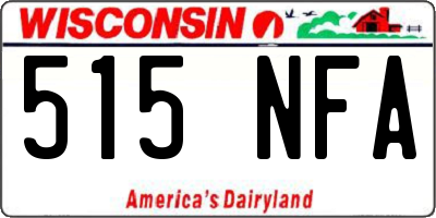 WI license plate 515NFA