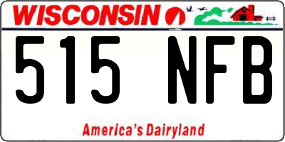 WI license plate 515NFB