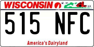WI license plate 515NFC