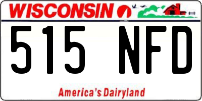 WI license plate 515NFD