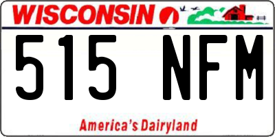 WI license plate 515NFM