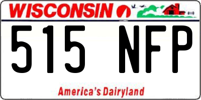 WI license plate 515NFP