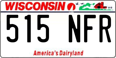 WI license plate 515NFR