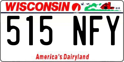 WI license plate 515NFY