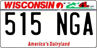 WI license plate 515NGA