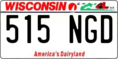 WI license plate 515NGD