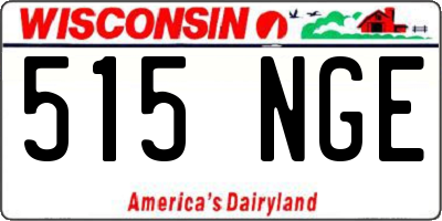WI license plate 515NGE