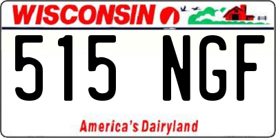 WI license plate 515NGF