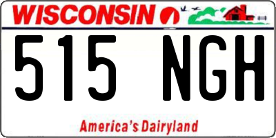 WI license plate 515NGH