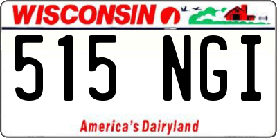 WI license plate 515NGI