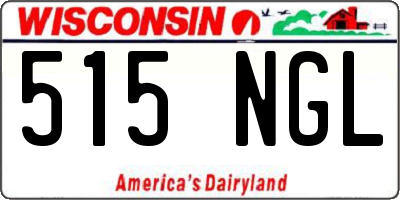 WI license plate 515NGL
