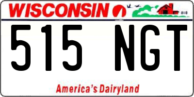 WI license plate 515NGT