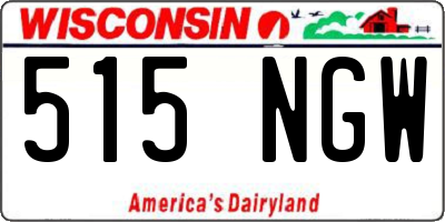 WI license plate 515NGW
