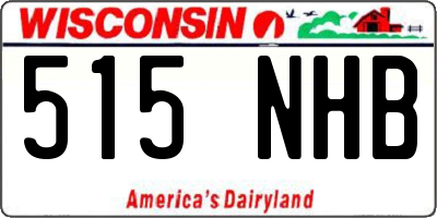 WI license plate 515NHB