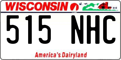 WI license plate 515NHC