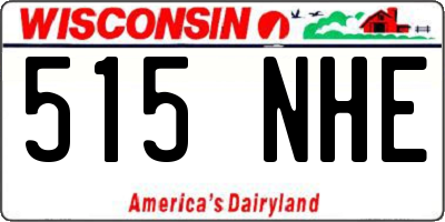 WI license plate 515NHE