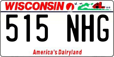 WI license plate 515NHG