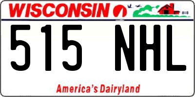 WI license plate 515NHL