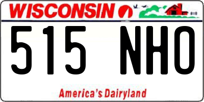 WI license plate 515NHO