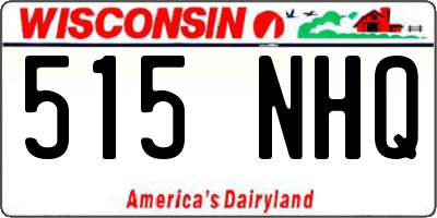 WI license plate 515NHQ