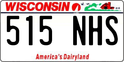 WI license plate 515NHS