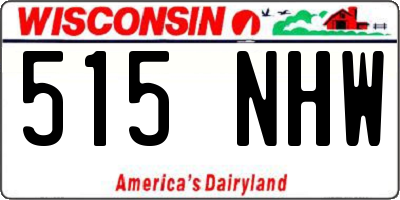 WI license plate 515NHW