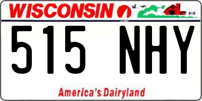 WI license plate 515NHY