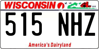 WI license plate 515NHZ