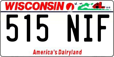 WI license plate 515NIF