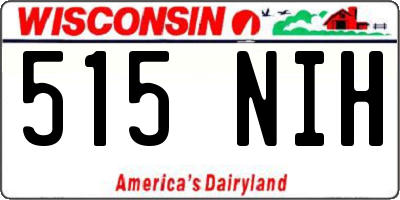 WI license plate 515NIH