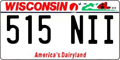 WI license plate 515NII