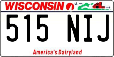 WI license plate 515NIJ