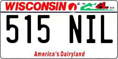 WI license plate 515NIL