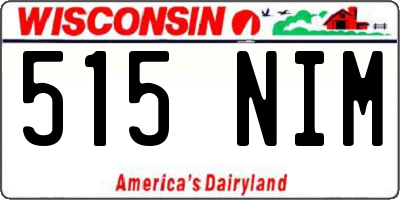 WI license plate 515NIM