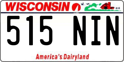 WI license plate 515NIN