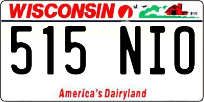 WI license plate 515NIO