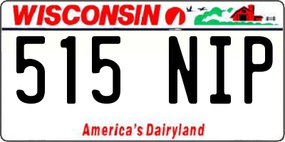 WI license plate 515NIP