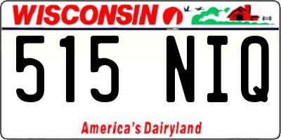 WI license plate 515NIQ