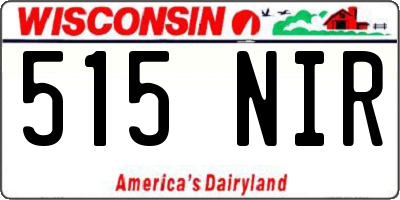 WI license plate 515NIR