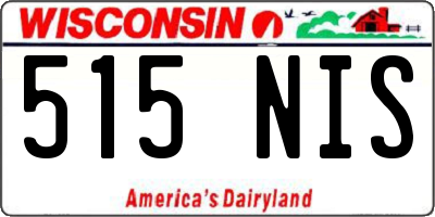 WI license plate 515NIS