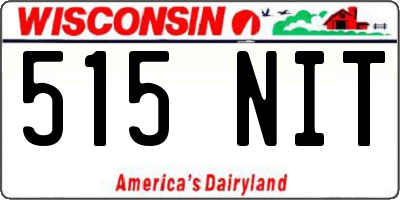 WI license plate 515NIT