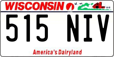 WI license plate 515NIV