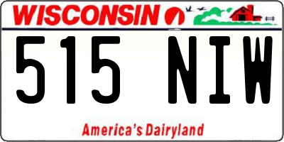 WI license plate 515NIW