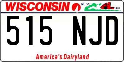 WI license plate 515NJD