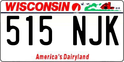 WI license plate 515NJK