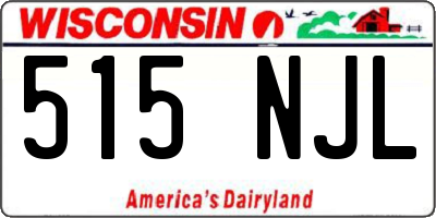 WI license plate 515NJL