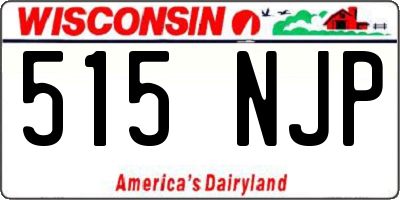 WI license plate 515NJP